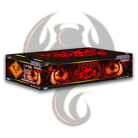Bloodshot compound firework by vivid pyrotechnics