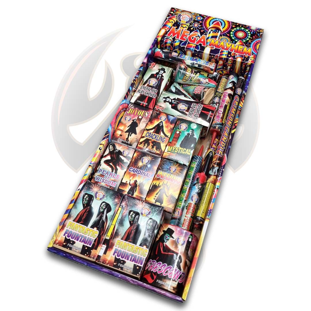 MEGA Mayhem | Brothers Pyrotechnics selection box