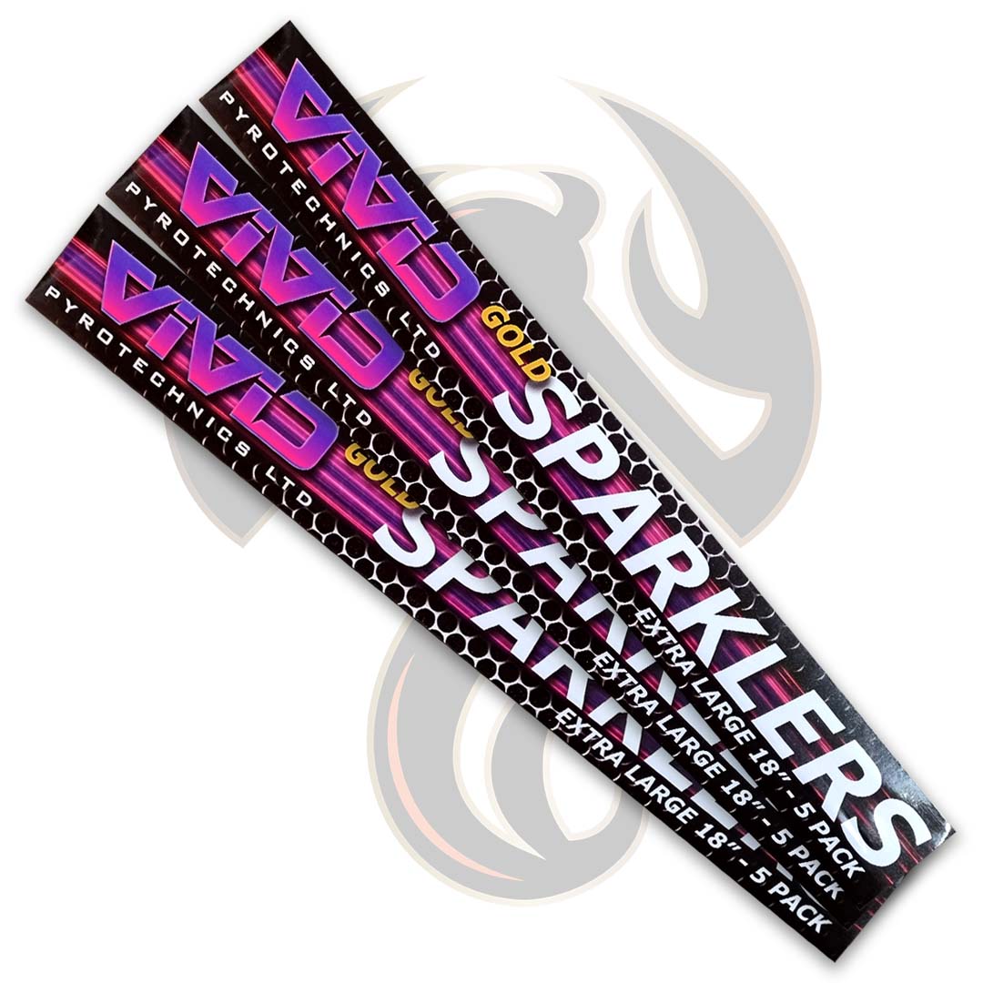 large gold sparklers by vivid pyrotechnics