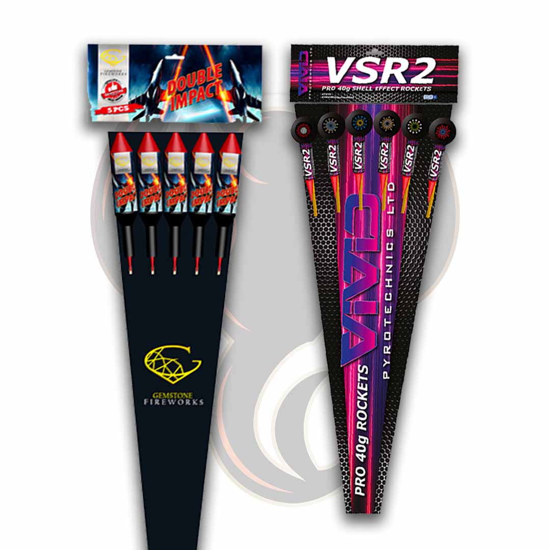 DOUBLE IMPACT (5 Rocket Pack) By Gemstone Fireworks