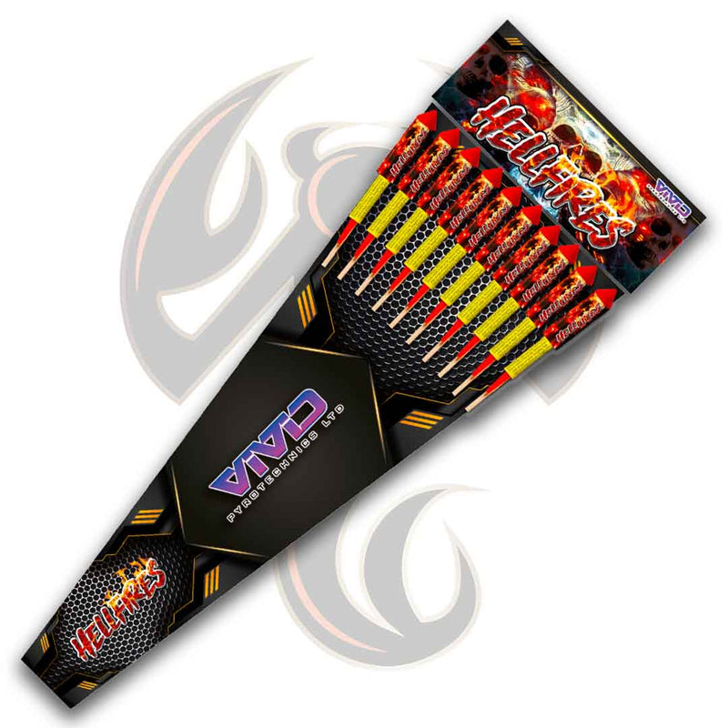 HELLFIRE (10 Rocket Pack) By Vivid Pyrotechnics