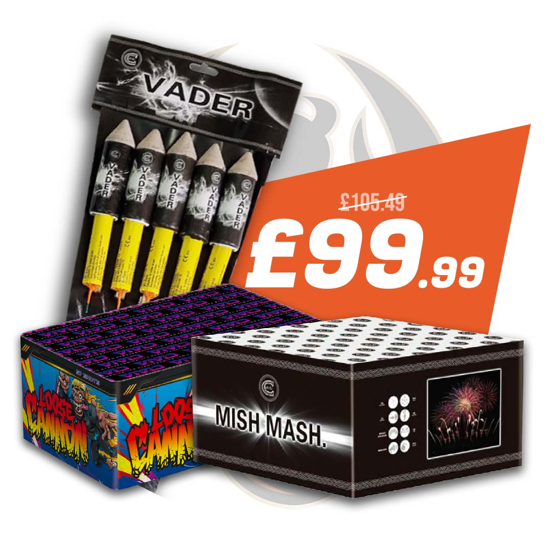 £99.99 Firework Display Bundle (Mish Mash & Loose Cannon)