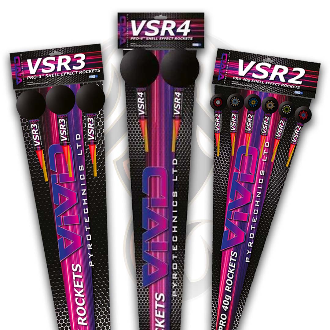VSR4 VSR3 AND VSR2 firework rocket bundle