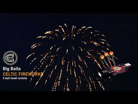 BIG BALLS 3.9" (3 Rocket Pack) | Celtic Fireworks