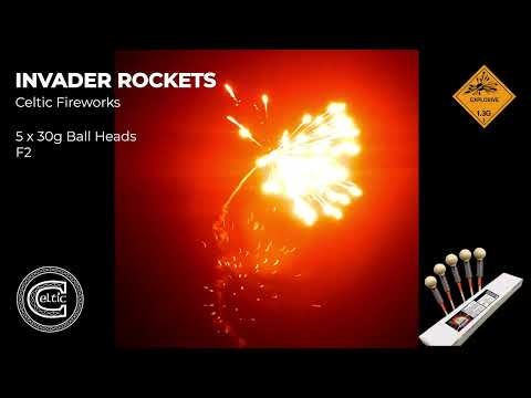 INVADER (5 Shell Rocket Pack) | Celtic Fireworks
