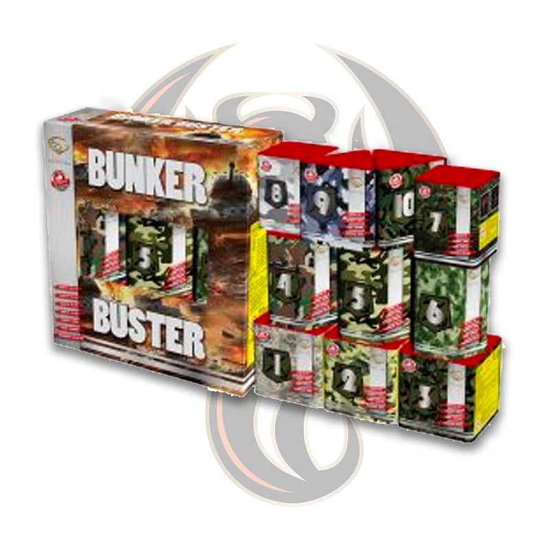 BUNKER BUSTER Barrage Box By Gemstone Fireworks