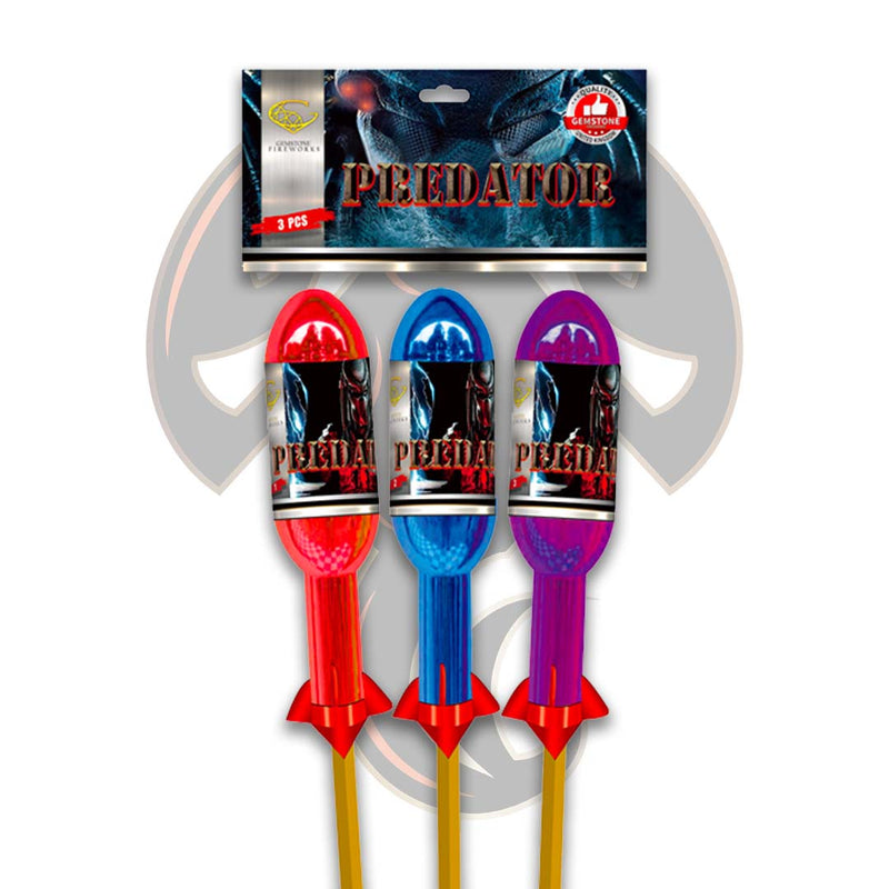 PREDATOR ROCKETS (3 Rocket Pack) By Gemstone Fireworks