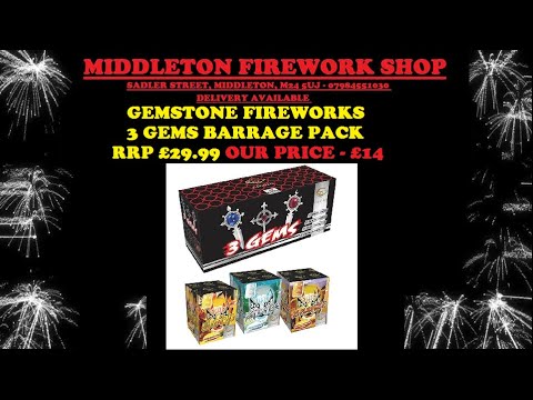 3 GEMS Barrage Pack By Gemstone Fireworks